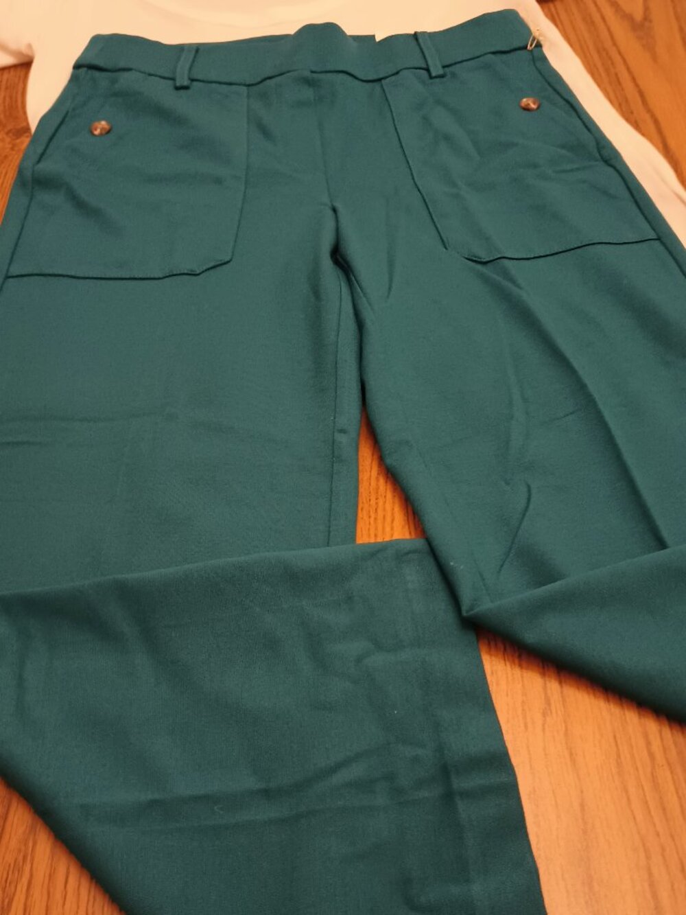 Size M Teal Blue Wide Leg Pull-on Pants (NWT)